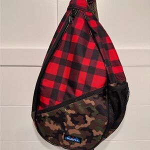 Kavu Red and Camouflage Crossbody Bag